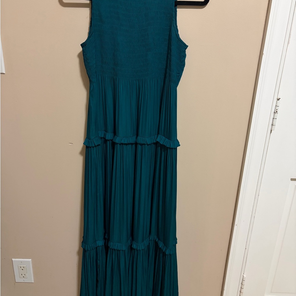 Ann Taylor Teal Maxi Dress